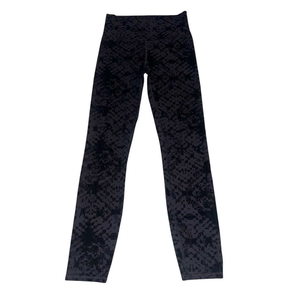 EUC Vuori Women’s Studio Leggings Bergmont Abstract Print Black Small Athleisure